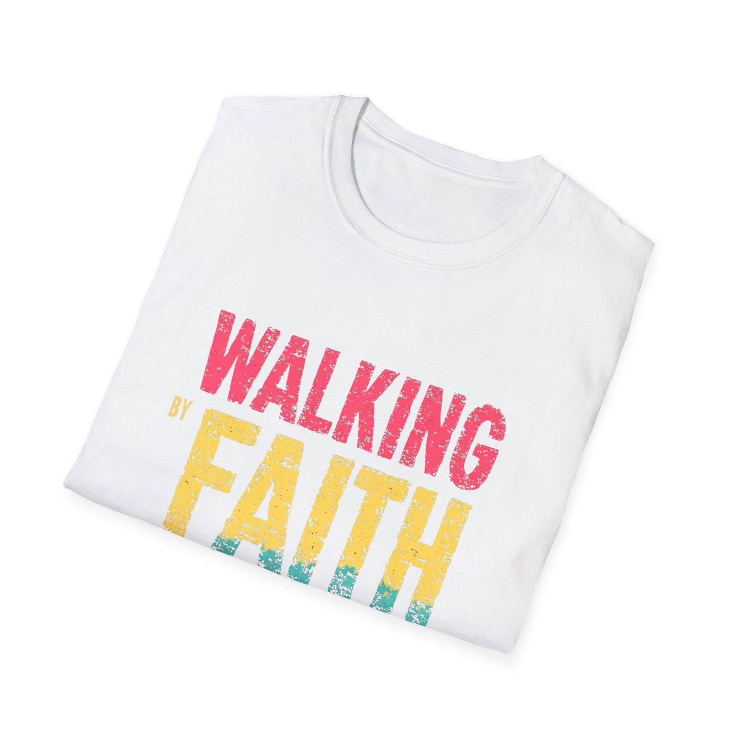 Walking by Faith Unisex Softstyle T-Shirt - Inspirational Christian Apparel