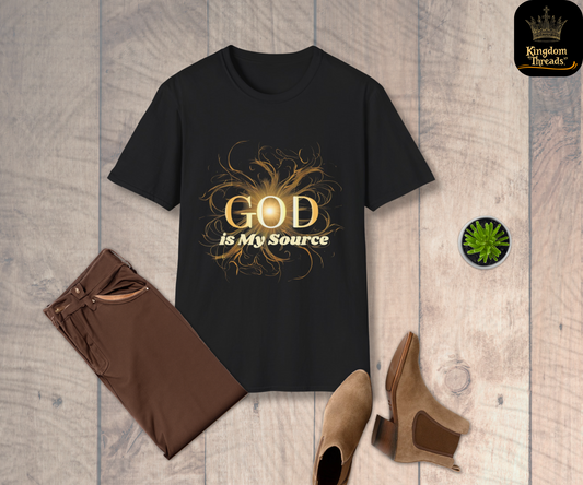 Inspirational Unisex T-Shirt - 'God is My Source'